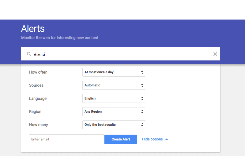 find kickstarter press links with google alerts