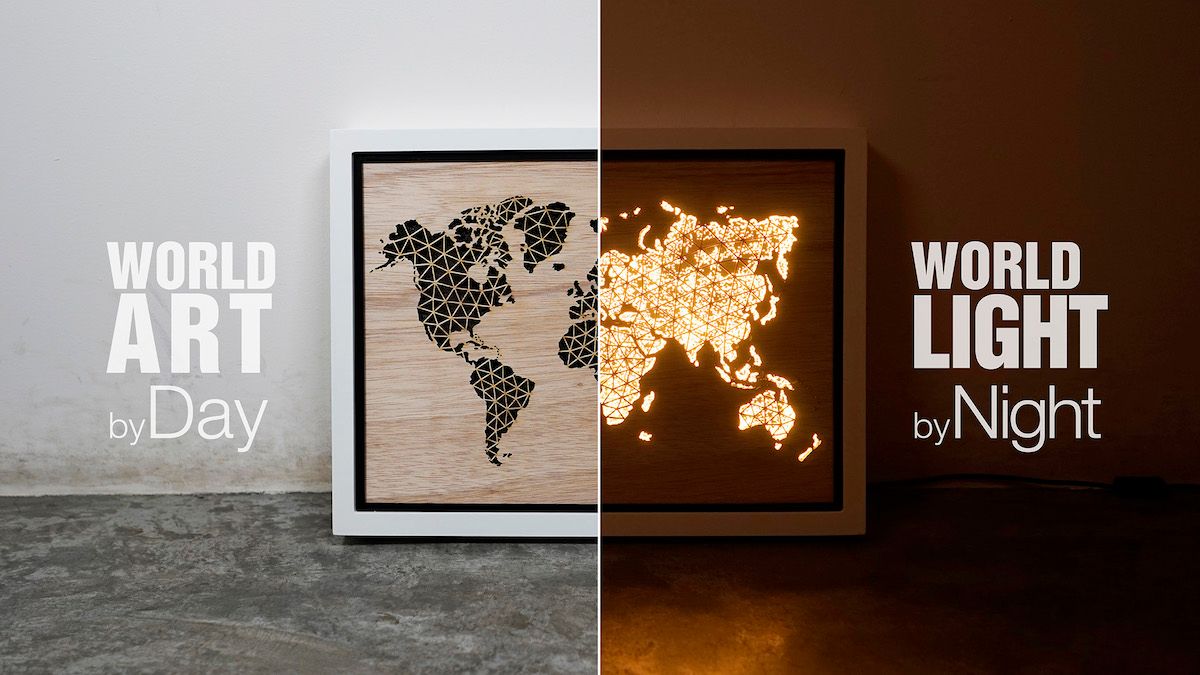 World Light - Illuminated Wall Art Inspired by Space