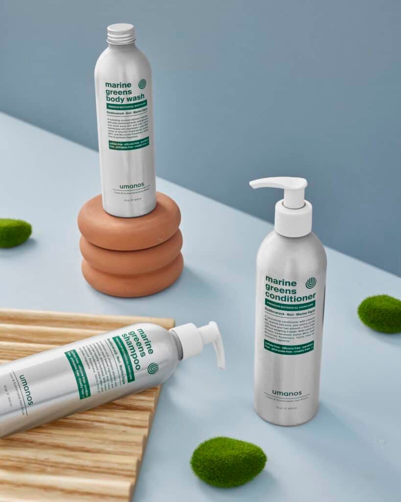 Image from Umanos Marine Greens Sustainable Bodycare Collection