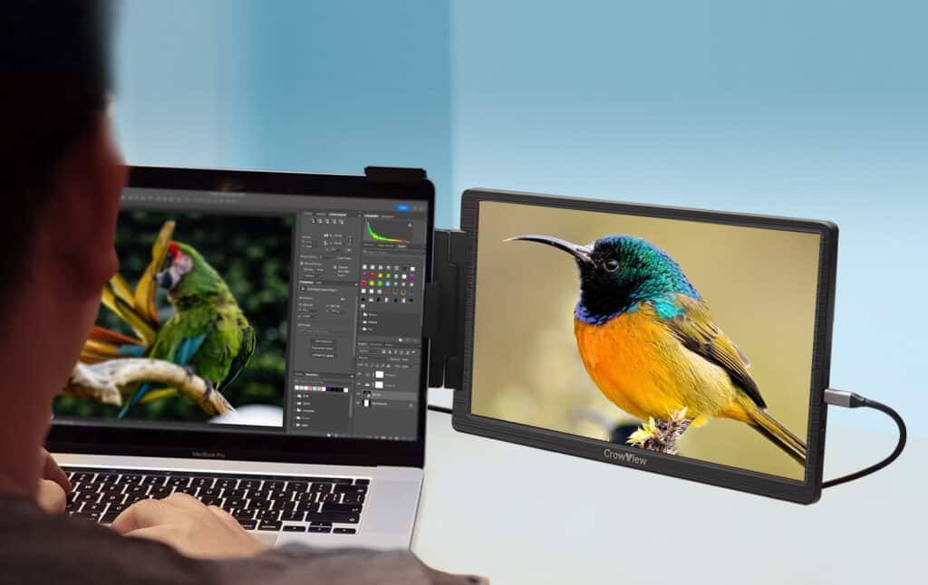 Image from CrowView: Elevating Productivity and Work Efficiency with the Ultimate 14'' Portable Ultralight Dual Monitor
