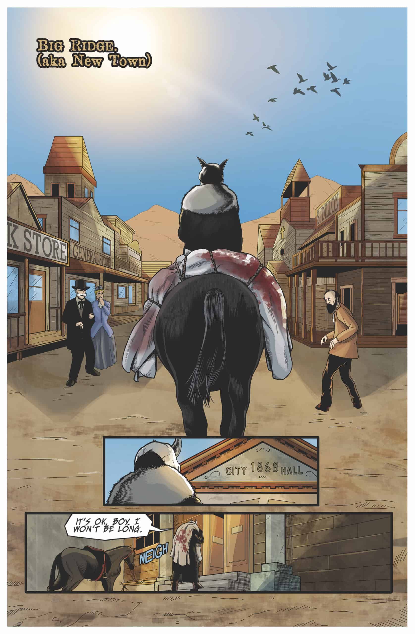 Image from A Debt to the Ceaseless Reaper: A Gothic Western Comic Book