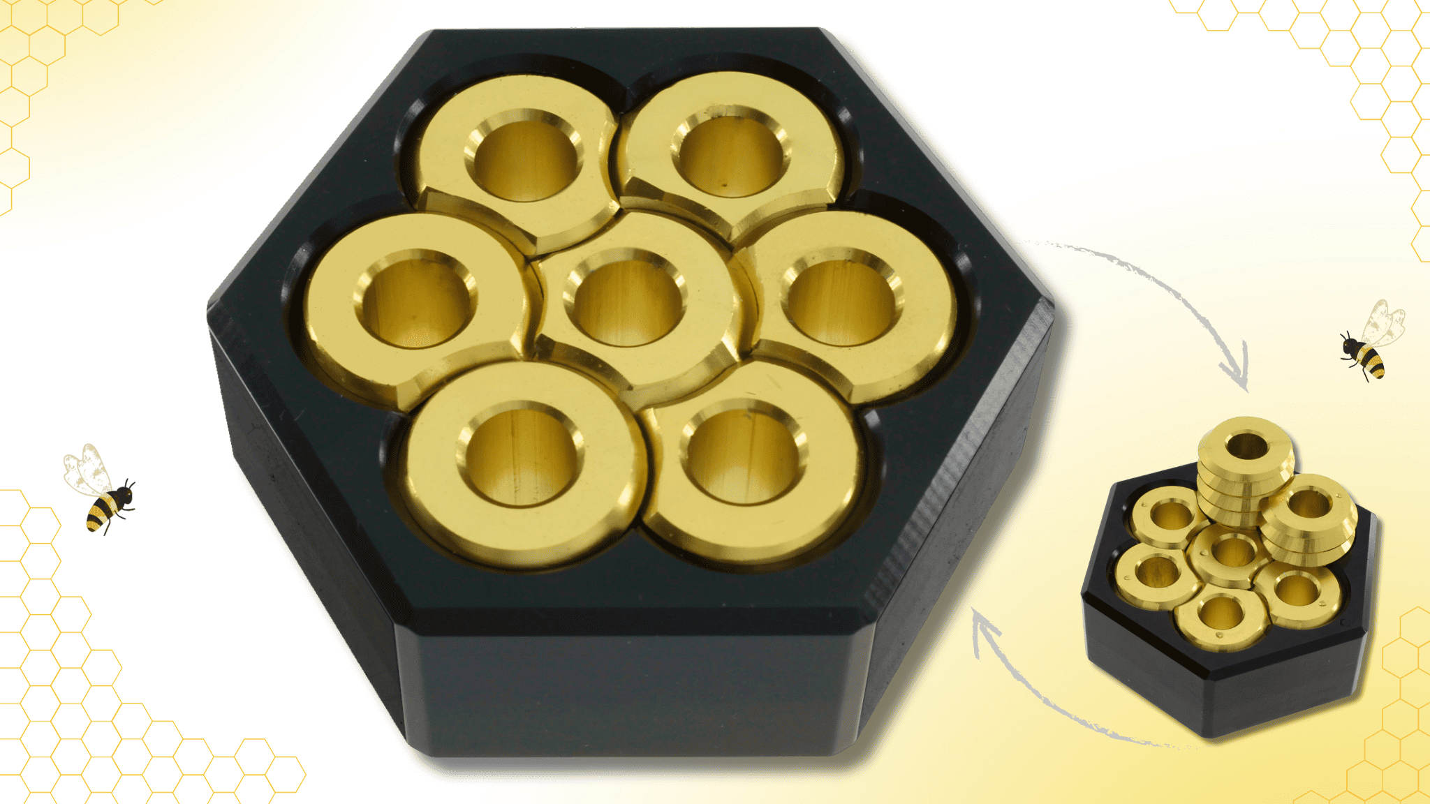 Image from Puzzle Master's Latest Marvel: The Honeycomb Brain Teaser
