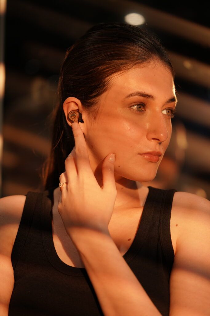 Image from The PIN: Luxury Wooden Earbuds With Built-In AI Translation