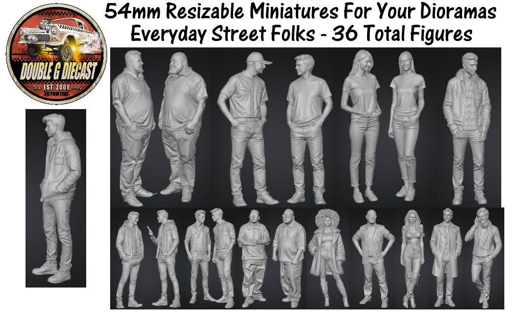 Bring Your Dioramas to Life: 300+ Everyday People in 3D Printable Miniatures
